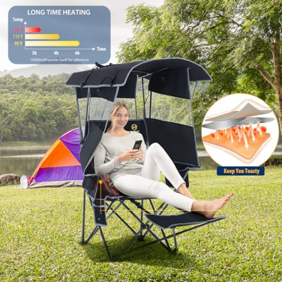 Chair with Canopy, Heated Camp - Outdoor Sports Umbrella 리뷰 및 가격