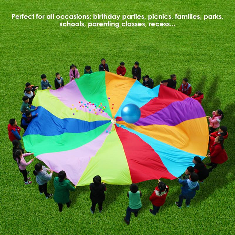 Rainbow Parachute For Kids Spo - Outdoor Sports Umbrella 리뷰 및 가격