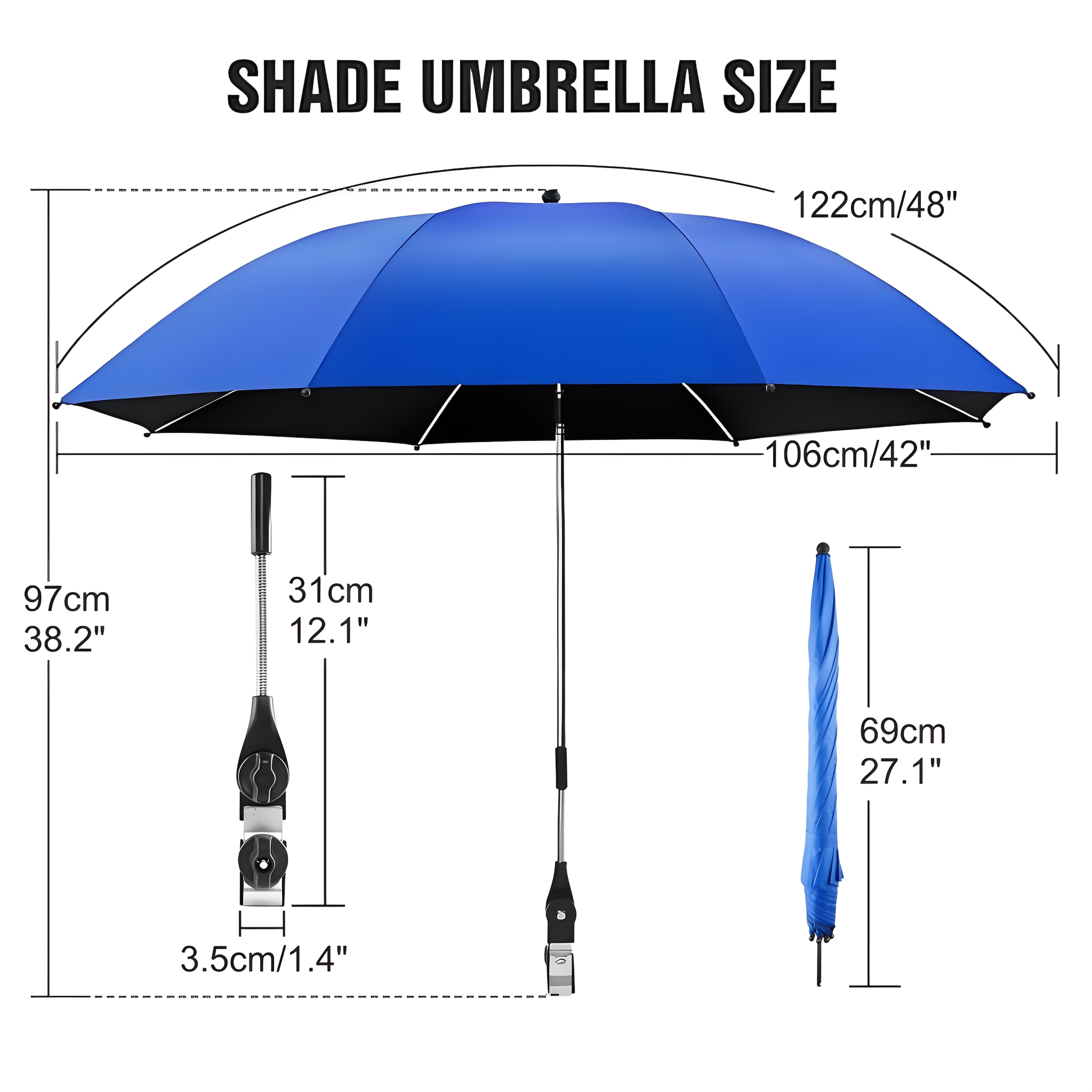UPF50+ Personal Sun Shade Umbr - Outdoor Sports Umbrella 리뷰 및 가격