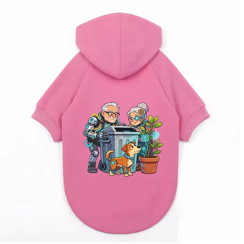 Retro Elder Robot Dog Print, S - Outdoor Sport Winter Jacket 리뷰 및 가격