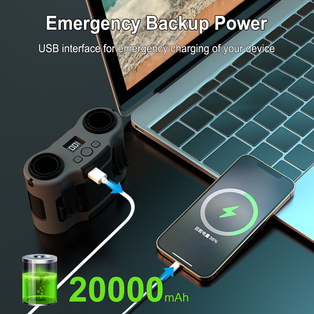 20000Mah Waist Fan Portable Cl - Outdoor Sport Outlet 리뷰 및 가격