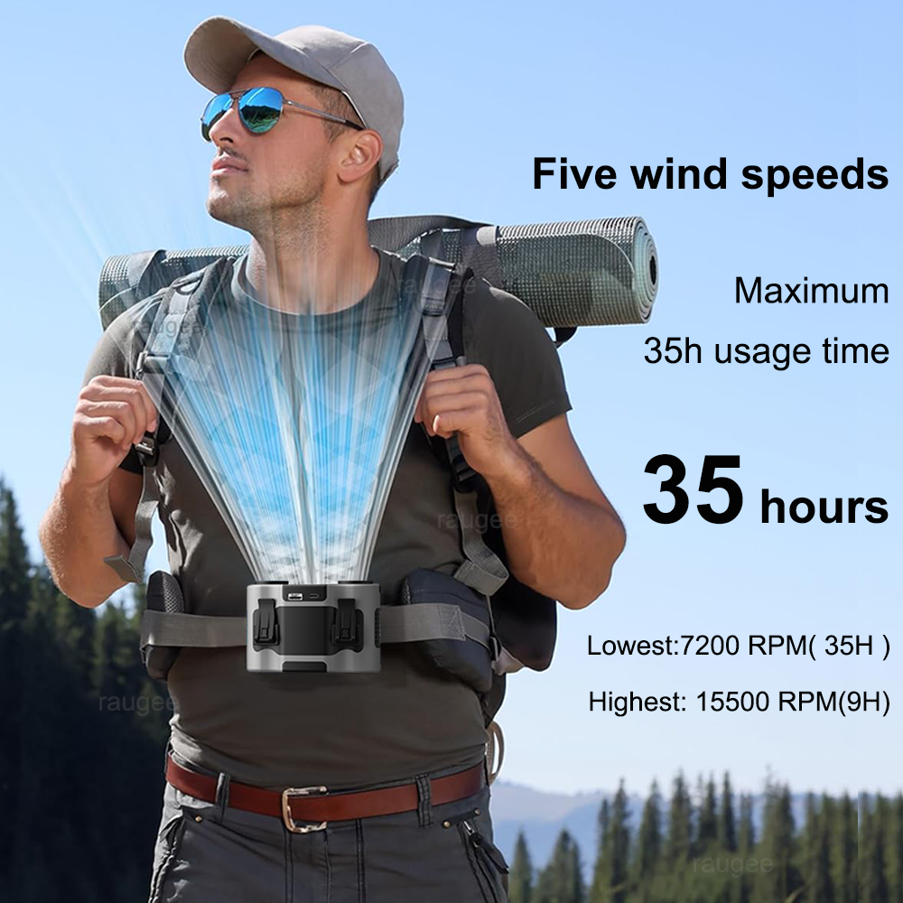 20000Mah Waist Fan Portable Cl - Outdoor Sport Outlet 리뷰 및 가격