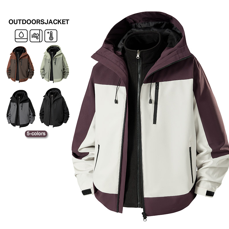 3-in-1 Splicing Mens Hiking Ja - Outdoor Sport Windbreaker 리뷰 및 가격